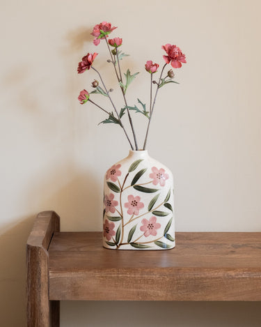 Handgeschilderde Deco Vaas Akari Bloem - Things I Like Things I Love