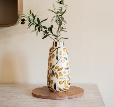 Handgeschilderde Deco Vaas Itsuki Olijf - Things I Like Things I Love