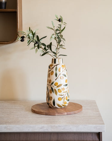 Handgeschilderde Deco Vaas Itsuki Olijf - Things I Like Things I Love