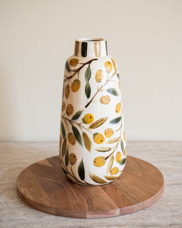 Handgeschilderde Deco Vaas Itsuki Olijf - Things I Like Things I Love