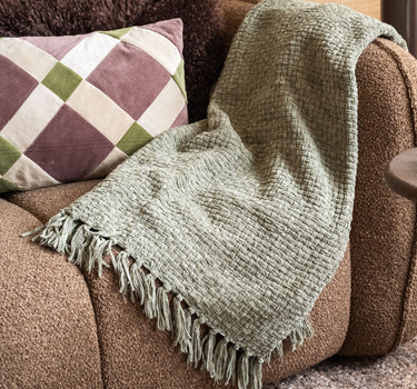 Handgeweven Plaid Mule Groen - Things I Like Things I Love
