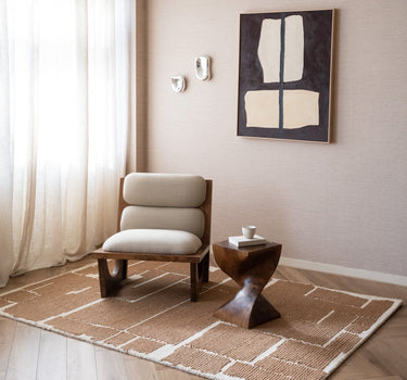 Handgeweven Vloerkleed Intarsio Bruin - Things I Like Things I Love