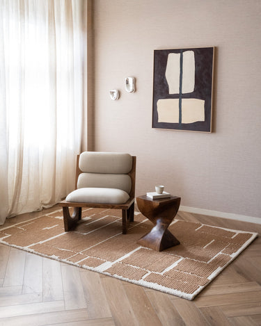 Handgeweven Vloerkleed Intarsio Bruin - Things I Like Things I Love