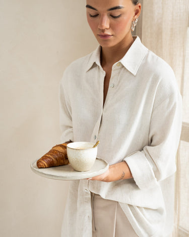 Handmade Breakfast Plate Serpa Beige - Things I Like Things I Love