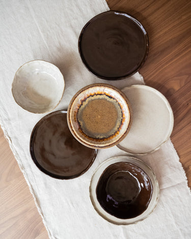 Handmade Breakfast Plate Serpa Burgundy - Things I Like Things I Love