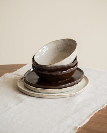 Handmade Breakfast Plate Serpa Burgundy - Things I Like Things I Love