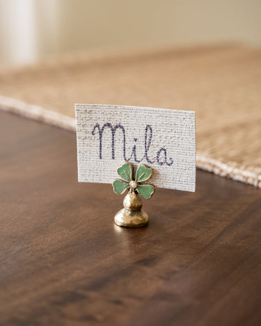 Handmade Card Holder Lucky Clover - Things I Like Things I Love