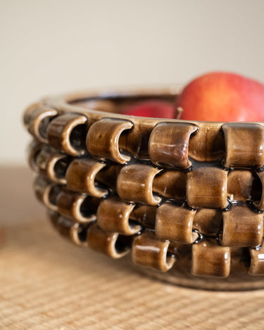 Handmade Deco Bowl Loopa Brown - Things I Like Things I Love