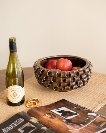 Handmade Deco Bowl Loopa Brown - Things I Like Things I Love