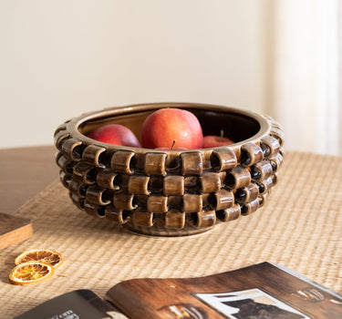 Handmade Deco Bowl Loopa Brown - Things I Like Things I Love