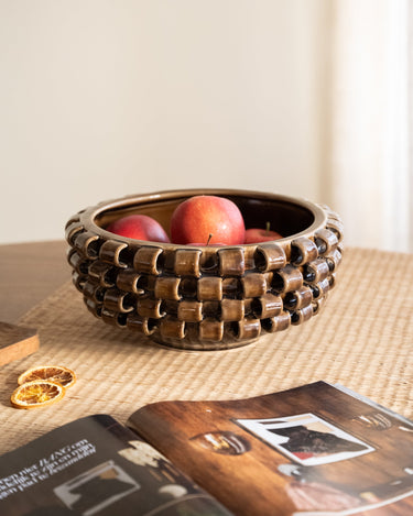 Handmade Deco Bowl Loopa Brown - Things I Like Things I Love