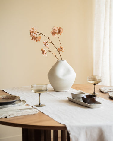 Handmade Deco Vase Cream Stoneware - Things I Like Things I Love