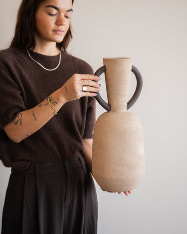 Handmade Deco Vase Malvasia Beige - Things I Like Things I Love