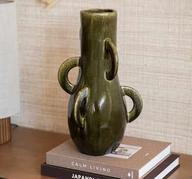 Handmade Deco Vase Zaza Olive Green - Things I Like Things I Love