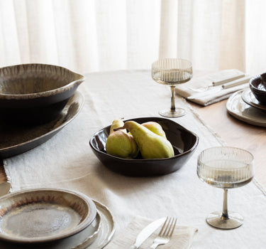 Handmade Deep Dinner Plate Serpa Burgundy - Things I Like Things I Love