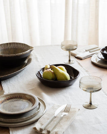 Handmade Deep Dinner Plate Serpa Burgundy - Things I Like Things I Love