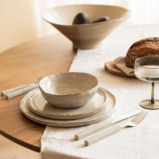 Handmade Dinner Plate Serpa Beige - Things I Like Things I Love