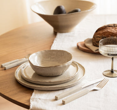 Handmade Dinner Plate Serpa Beige - Things I Like Things I Love