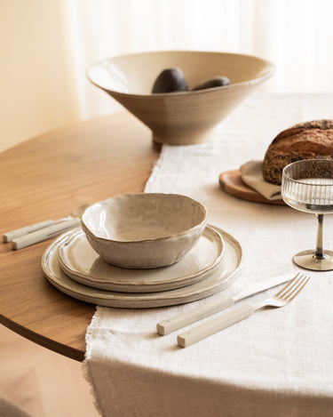 Handmade Dinner Plate Serpa Beige - Things I Like Things I Love