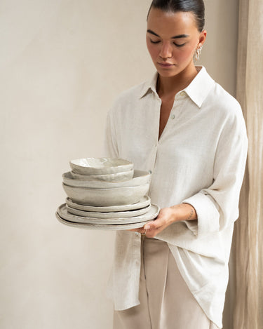 Handmade Dinner Plate Serpa Beige - Things I Like Things I Love