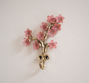 Handmade Hook Elodie Flowers Brass - Things I Like Things I Love
