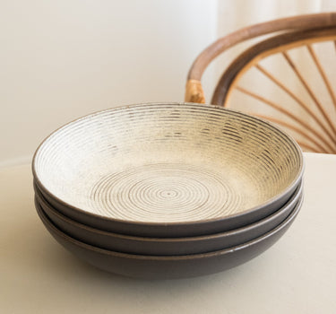 Handmade Japanese Deep Dinner Plate Gold Sand - Things I Like Things I Love