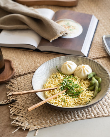 Handmade Japanese Deep Dinner Plate Gold Sand - Things I Like Things I Love