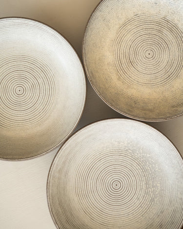 Handmade Japanese Deep Dinner Plate Gold Sand - Things I Like Things I Love