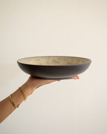 Handmade Japanese Deep Dinner Plate Gold Sand - Things I Like Things I Love