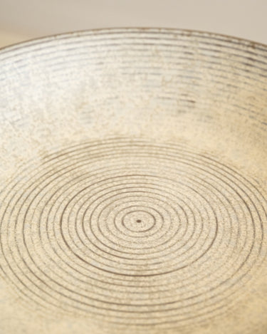 Handmade Japanese Deep Dinner Plate Gold Sand - Things I Like Things I Love