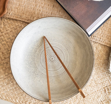 Handmade Japanese Deep Dinner Plate Gold Sand - Things I Like Things I Love