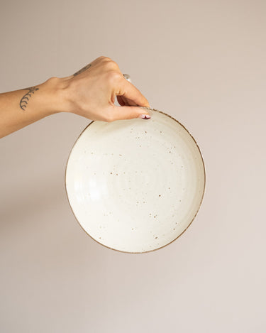 Handmade Japanese Deep Dinner Plate Shirogesho - Things I Like Things I Love