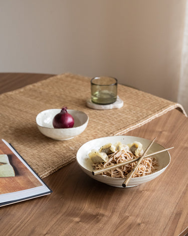 Handmade Japanese Deep Dinner Plate Shirogesho - Things I Like Things I Love