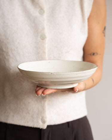 Handmade Japanese Deep Dinner Plate Shirogesho - Things I Like Things I Love