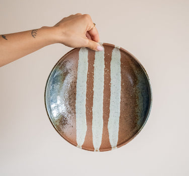 Handmade Japanese Dinner Plate Aka - Cha - Things I Like Things I Love