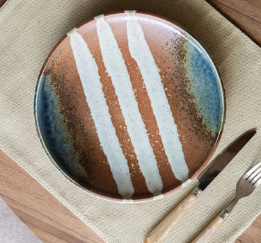 Handmade Japanese Dinner Plate Aka - Cha - Things I Like Things I Love