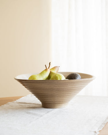 Handmade Large Serving Bowl Caramel