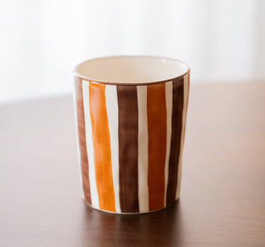 Handmade Latte Mug Nougat Stripe - Things I Like Things I Love