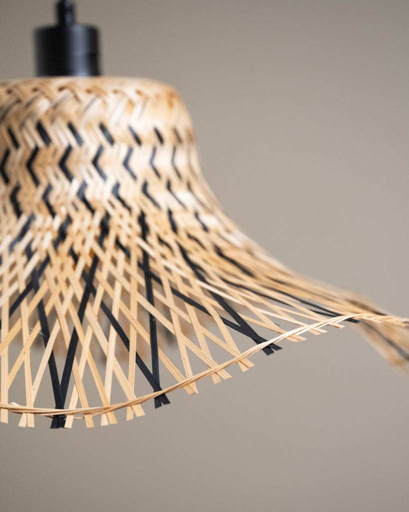 Handmade Pendant Lamp Ibiza Black Natural - Things I Like Things I Love
