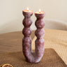 Handmade Pillar Candle Noka Burgundy - Things I Like Things I Love