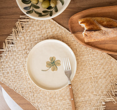 Handmade Plate Lucky Clover Ceramic - Things I Like Things I Love