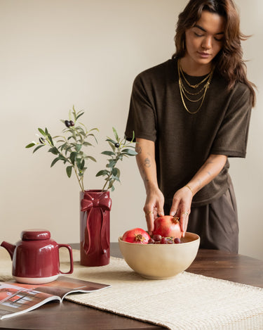 Handmade Salad Bowl Livia Champagne - Things I Like Things I Love