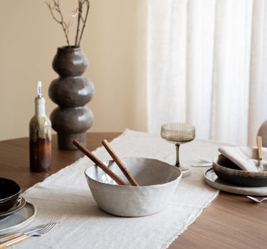Handmade Salad Bowl Serpa Beige - Things I Like Things I Love