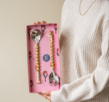 Handmade Salad Servers Holly Heart - Things I Like Things I Love