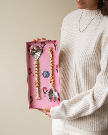 Handmade Salad Servers Holly Heart - Things I Like Things I Love