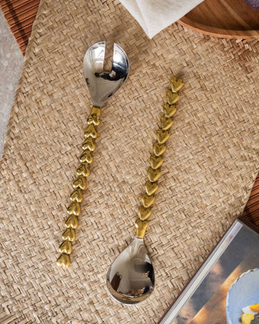 Handmade Salad Servers Holly Heart - Things I Like Things I Love