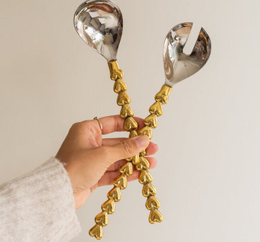 Handmade Salad Servers Holly Heart - Things I Like Things I Love
