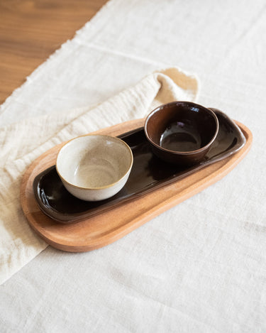 Handmade Serving Tray Serpa Burgundy - Things I Like Things I Love