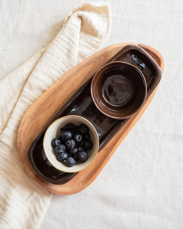 Handmade Serving Tray Serpa Burgundy - Things I Like Things I Love