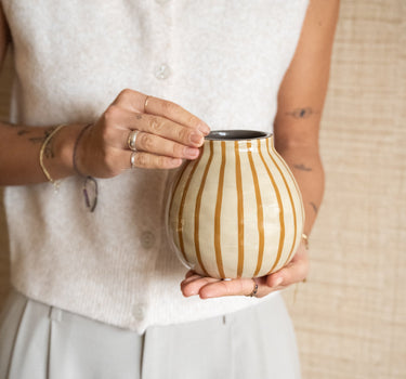 Handmade Vase Mia Stripe - Things I Like Things I Love